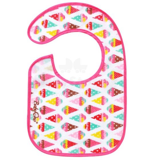 BabyOno 873  детский нагрудник хлопковый на липучке (слюнявчик) 3+m 