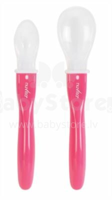 Nuvita Art. 1403 Pink Silicone spoons