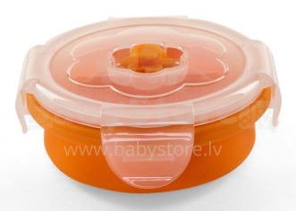 Nuvita Art. 4466 Orange Волшебная силиконовая миска для хранения продуктов 230 мл