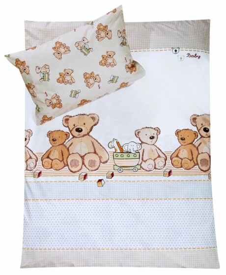 Julius Zollner Teddybar 8510113911 2 psc set blanket cover and pillow case