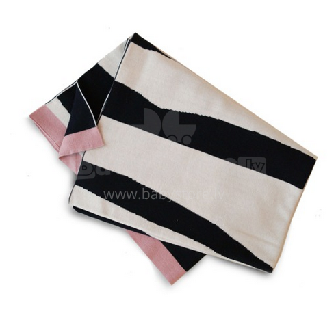 Elodie Details Cotton Knitted Blanket - Zebra Sunshine Bērnu pleds