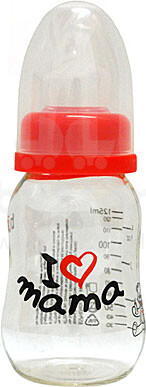 Bibi Mama Classic 108278-2 pudelīte 125 ml ar šauru kakliņu 0+