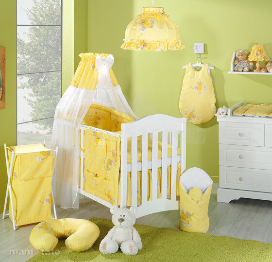 Puchatek Yellow 8674 Тюлевый балдахин для детской кроватки