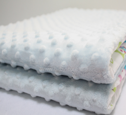 La bebe™ Minky+Cotton Art.70869 Мягкое двухсторонее одеяло-пледик из микрофибры Пузырьки