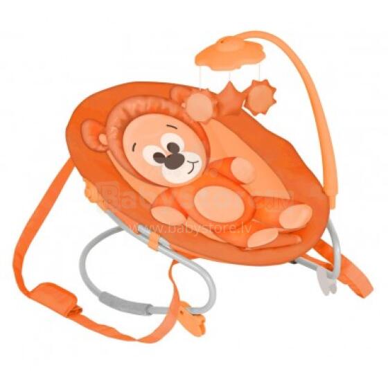 Bertoni Art.81341 Joy Orange Bear Šūpuļkrēsliņs ar attīstošām mantiņām