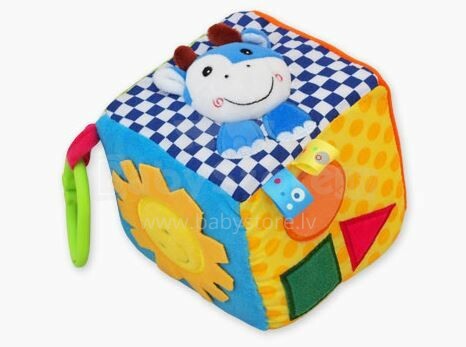 „BabyMix“ minkštas žaislas su barškučiu „Cube“