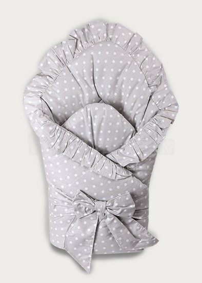 MimiNu Kropki kokvilnas multifunkcionāls konvertiņš sedziņa izrkastīšanai (jaundzimušajām) 80x80cm