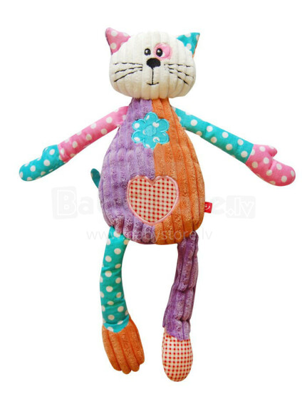 Bobobaby Patchwork Art.ZW-19C Mīksta rotaļlieta Kaķis