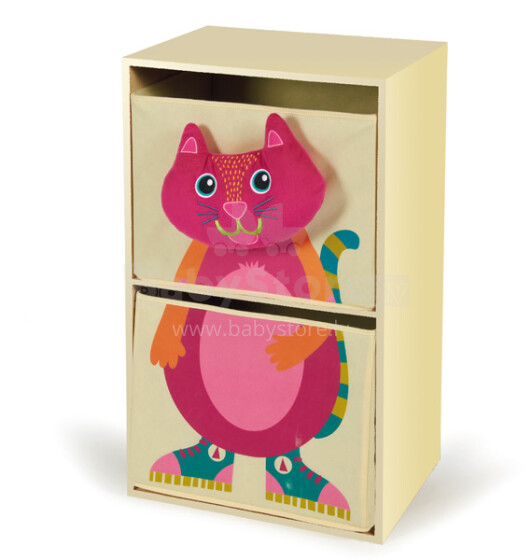 Oops Cat 70001.21 Jerry Happy Bedroom Детская  стильная тумбочка, ящик для игрушек, шкаф cream