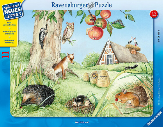 „Ravensburger Puzzle Art.06335“ 11 vnt. Gyvūnai