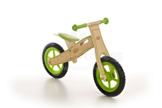 Vaikiškas motoroleris „Baby Maxi 1271“ su mediniu rėmu