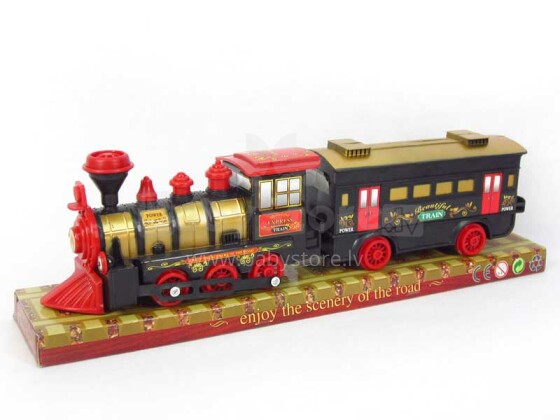 „Kidi Toys Art.BF081502“ traukinių lokomotyvas su vagonu