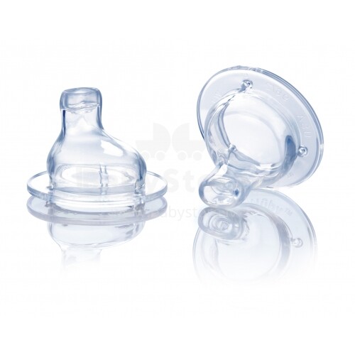 Nuby Art. 1538 No-spill silicone spout for wide neck bottles, 2 pcs (6+)