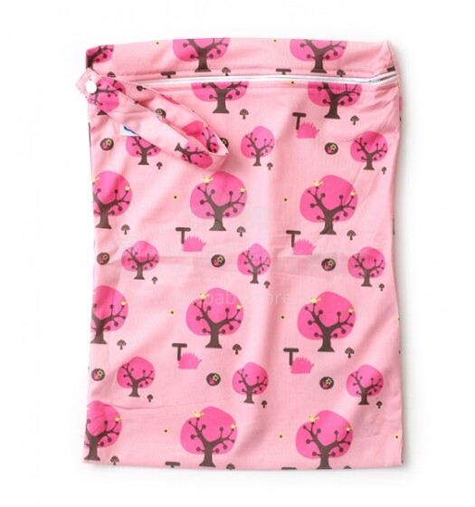 „BabyBamboo Zippy“ drėgnas krepšys „Pinky Tree“ neperšlampamas krepšys naudotoms sauskelnėms