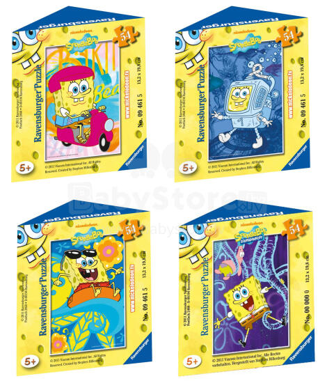 Ravensburger Art.09461 Mini Puzzle 54gb. Sponge Bob