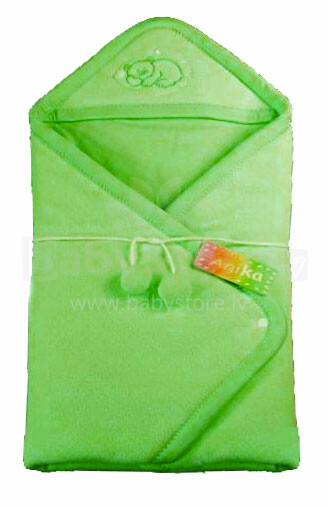 ANIKA kampinė antklodė krikštui žalia