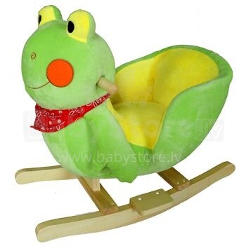 Babygo'15 Frog Rocker Plush Animal Детская деревянная лошадка - качалка с музыкой