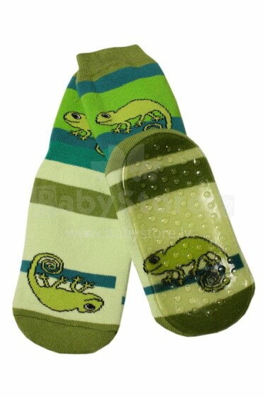 „Weri Spezials 2010“ vaikiškos kojinės su ABS (ne nuožulnios) žalios spalvos