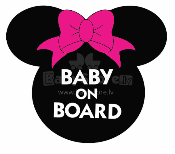 Baby On Board Minnie Art.74578  Наклейка для автомобиля 15cм