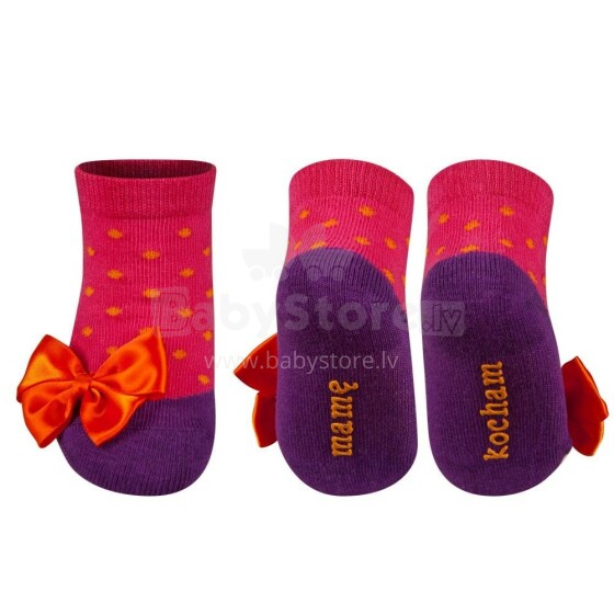 „Soxo Baby 01367“ medvilninės stilingos kojinės su lanku (0-12m)