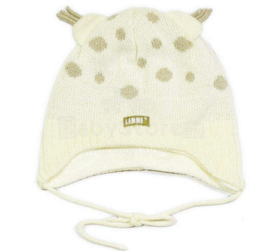 LENNE '14 Baby art.13370 (40-48cm) Šilta kūdikio pusiau vilnos / medvilnės kepurė, spalva 100