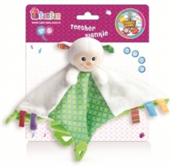 Bam Bam Teether Blankie детская мягкая игрушка - платок