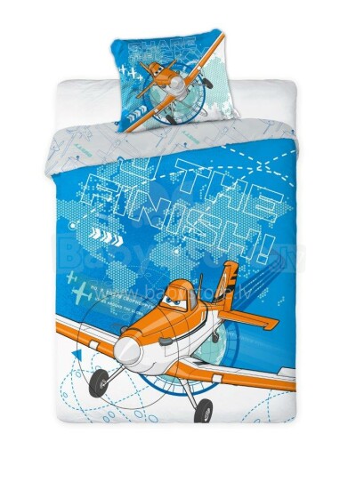 Faro Tekstylia Disney Bedding Planes Kokvilnas gūltas veļas komplekts 160x200