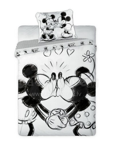„Faro Tekstilia Disney“ patalynės rinkinys „Mickey Mouse“ medvilninis patalynės komplektas 160x200