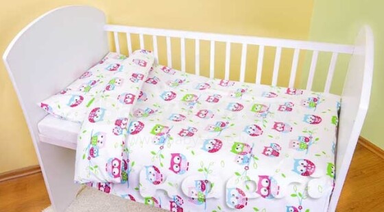 Kapri Baby Owl Pink Комплект детского постельного белья из 2х частей 120x90 cm