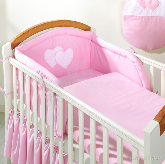 Mamo Tato Heart Col. Pink Gultas apmale (60x180 cm)