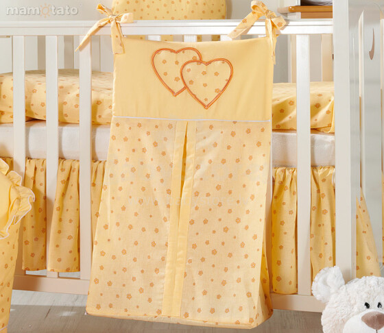 „Mamo Tato“ širdies plk. „Sunshine Cloth“ sauskelnių krepšys lovelei (38x62 cm)