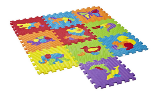 SunTaToys Floor Puzzle Art.ST1023 Многофункциональный напольный пазл-коврик Животные из 10 элементов