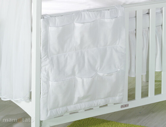 Mamo Tato Heart Col. White Кармашек для мелочей на кроватку (60x60 см)