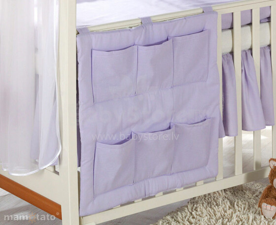 Mamo Tato Heart Col. Lavender Кармашек для мелочей на кроватку (60x60 см)