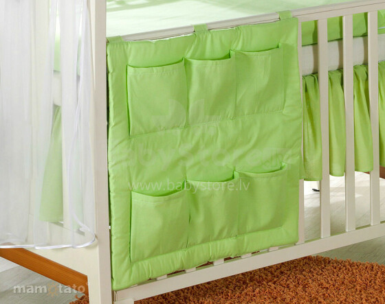 Mamo Tato Heart Col. Green Кармашек для мелочей на кроватку (60x60 см)