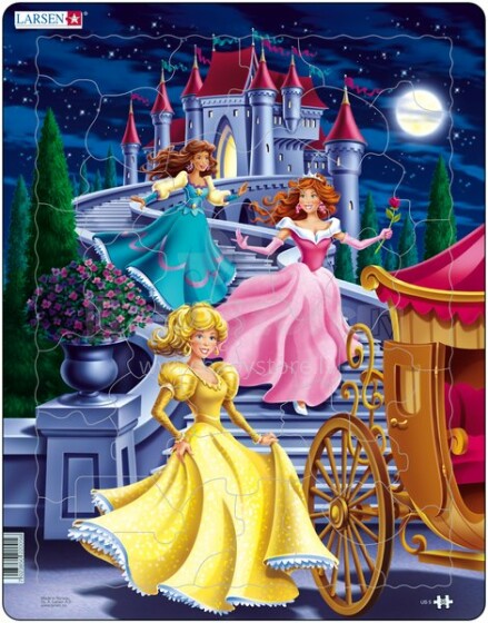 Larsen Art.US5 Puzzle Princesses Пазл Принцессы 35 шт.