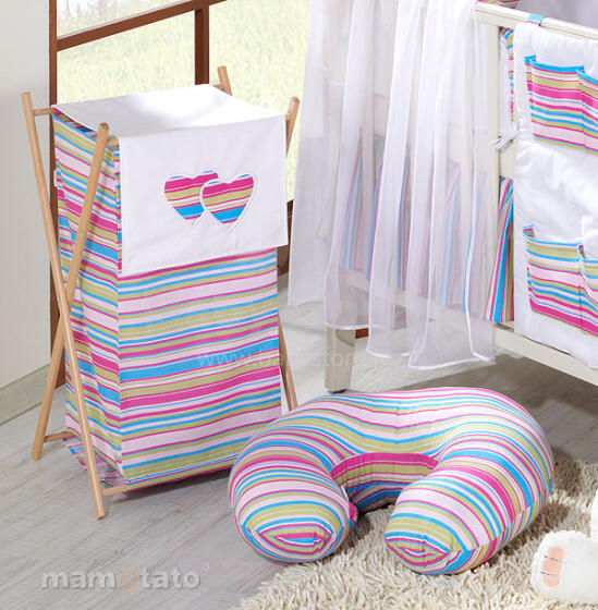 Mamo Tato Hearts with Strips Подушка для кормления 