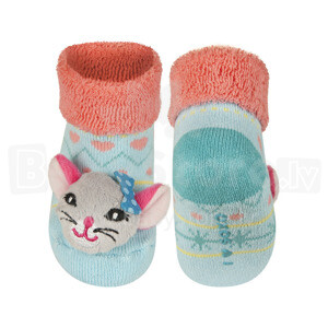 Soxo Art.46146  Infant socks with rattle 0-12m.
