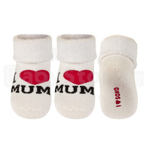 Soxo Art.46924 I love MUM I love DAD Infant socks  0-12m.