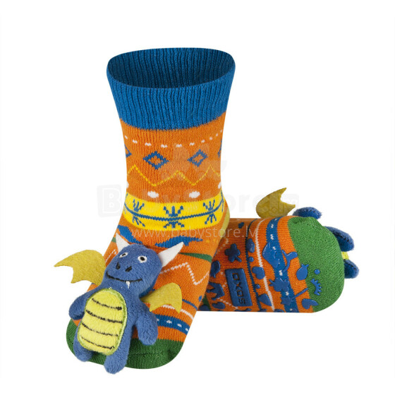 Soxo Art.46436 Детские фротэ носочки 3D с погремушкой 0-12м.