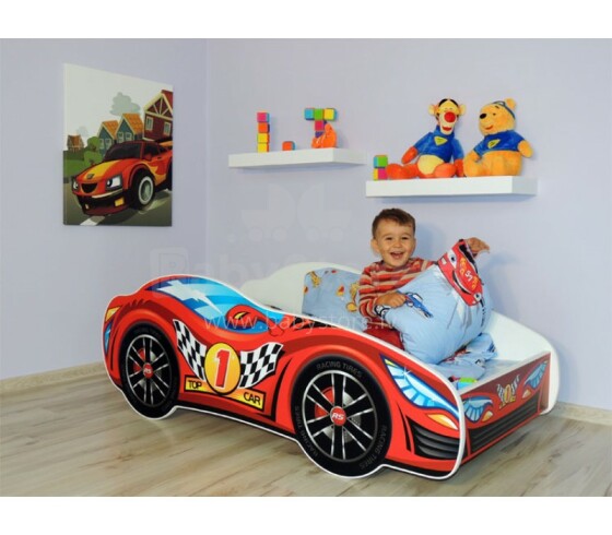 Nobi Cars Bērnu stilīga gulta ar matraci 144x74 cm