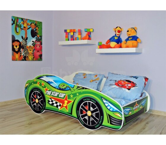 Nobi Cars Стильная Эргономичная детская кроватка-машинка с матрасом 144x74 см
