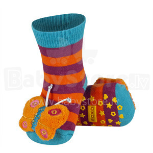 Soxo Art.44876 Детские носочки 3D с погремушкой 0-24м.