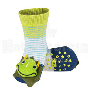 Soxo Art.39667 Детские носочки 3D с погремушкой 0-24м.