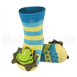 Soxo Art.43022 Детские носочки 3D с погремушкой 0-24м.