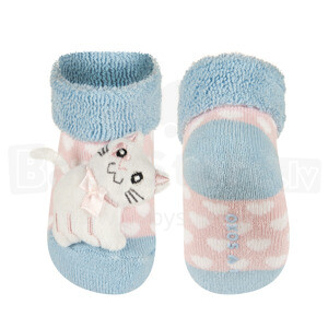 Soxo Art.44067  Infant socks with rattle 0-12m.