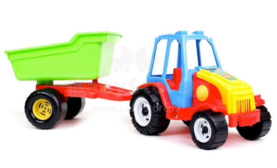 Sand Funny Toys 220 Tractor 452729 Plūdmales mašīna-traktors piekabi