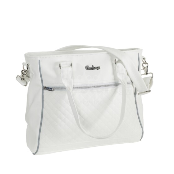 Emmaljunga '15 Exclusive Art. 46516 White Leatherette Ratiņu soma