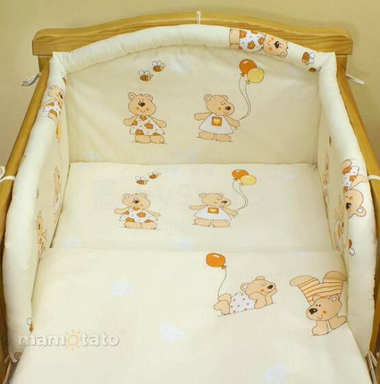 Mamo Tato Bear Col. Ecru Комплект постельного белья из 3 частей (60/135x100 см)
