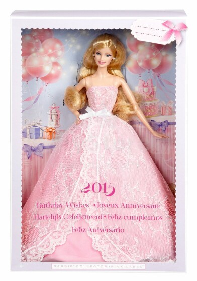 Mattel Barbie Collectors 2015 Birthday Wishes Doll Art. CFG03 Коллекционная кукла Барби 'Пожелания ко дню рождения'